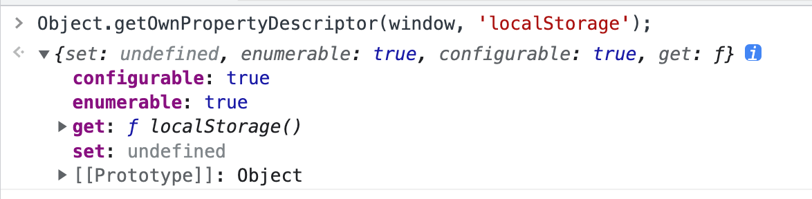 localStorage的getOwnPropertyDescriptor-蚊子的前端博客